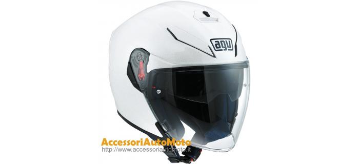 AGV K-5 JET WHITE MOTORCYLE HELMET CARBON GLASS