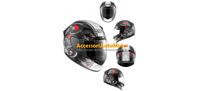 CASCO INTEGRALE IN FIBRA MDS NEW SPRINTER CREATURE RED