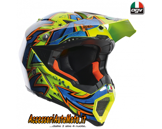 Casco cross off-road motard AGV AX-8 EVO SPRAY YELLOW ORANGE