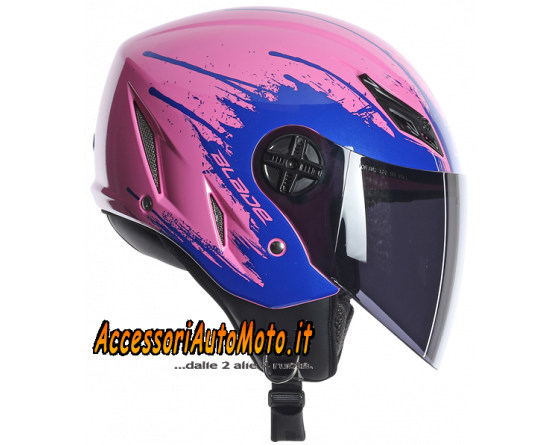 AGV BLADE TOO FAST ROSA BLU CASCO MOTO DONNA JET