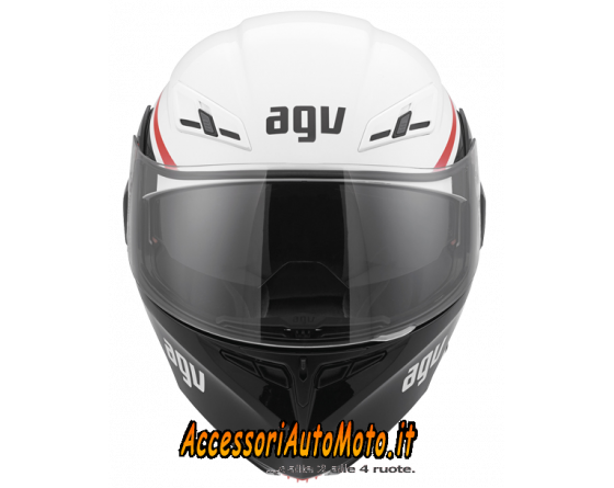 CASCO MODULARE AGV COMPACT COURSE BIANCO/ROSSO TAGLIA XS