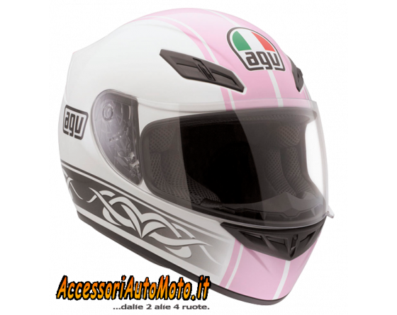 AGV K-4 EVO ROADSTER BIANCO ROSA CASCO DONNA INTEGRALE IN FIBRA