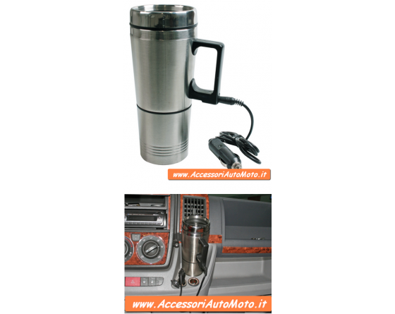 TAZZA TERMICA 12V DA VIAGGIO HEATED MUG PER AUTO-AccessoriAutoMoto