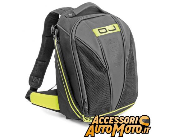 ZAINO MOTO IMPERMEABILE PORTA TABLET OJ CIRCLE NERO/GIALLO-FLUO