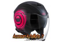 AGV FLUID PIX BLACK FUXIA HELMET JET