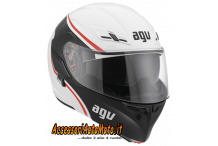 AGV COMPACT COURSE BIANCO/ROSSO TAGLIA XS