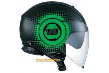 AGV FLUID PIX BLACK GREEN CASCO JET APERO