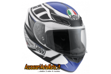 AGV K-4 EVO DIAPASON BIANCO NERO BLU CASCO INTEGRALE IN FIBRA