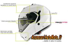 MODULAR HELMET CABERG DUKE WHITE METAL