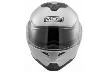 CASCO MODULARE CON VISIERINO SCURO MDS MD200 ARGENTO