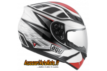 AGV K-4 EVO DIAPASON BIANCO NERO ROSSO CASCO IN FIBRA