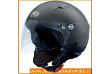 JET HELMET BLACK SADDLE HONDA SH 125 150 300 / BEVERLY