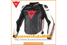 DAINESE SUPER FAST PELLE ESTIVO NERO/BIANCO/ROSSO-FLUO