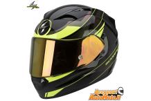 SCORPION EXO-1200 AIR FULMEN BLACK / NEON YELLOW HELMET FIBER